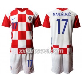 Hrvatska Mario Mandzukic 17 Domaći Dječji Komplet Dresovi za Nogomet Euro 2020 (+ kratke hlače)